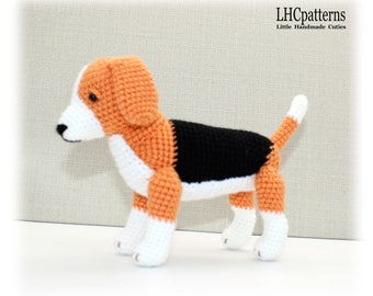 Crochet Pattern: Beagle Dog, Beagle Puppy, Amigurumi Dog, Amigurumi Beagle, Amigurumi Puppy, Dog Stuffed Toy (English)