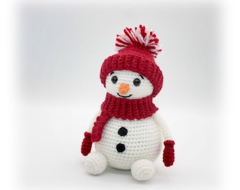 Crochet Pattern: Snowman, Amigurumi Snowman, Christmas Snowman Stuffed Toy, Christmas Gift, Christmas Decor (English)