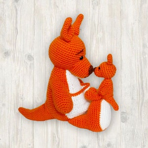 Häkelanleitung: Känguru, Mama und Baby-Känguru, Mutter-Baby-Känguru, Amigurumi-Anleitung (Englisch)