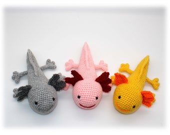 Axolotl Crochet Pattern, Amigurumi Axolotl, Crochet Axolotl Toy Pattern, Lizard Crochet Pattern, Salamander Crochet Pattern