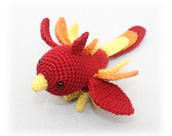 Crochet Pattern: Phoenix , Amigurumi Bird, Amigurumi Phoenix, Bird Stuffed Toy, Phoenix Stuffed Toy, Crochet Mythical Creatures (English)