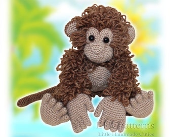 Crochet Pattern: Monkey Stuffed Toy, Amigurumi Monkey, Crochet Zoo Animals (English)