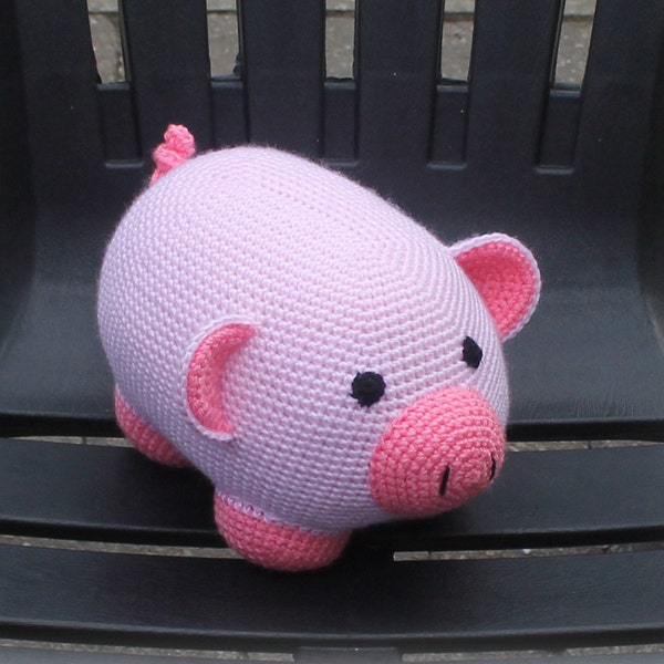 Crochet Pattern: Pig Doorstop, Pig Weighted Doorstop Toy, Heavy Toy, Doorstop Piggy Weighted Toy, Amigurumi Pig (English)