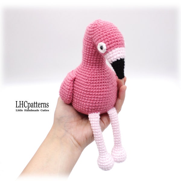 Crochet Pattern: Flavio the Flamingo (Seamless), Crochet Pink Bird, Amigurumi Flamingo, Flamingo Stuffed Toy  (English)