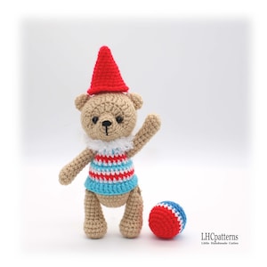 Crochet Pattern: Bear, Birthday Bear, Stuffed Bear, Bear Plush, Bear with  Movable Arms and Legs (English)
