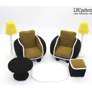 Doll Furniture Set Crochet Pattern