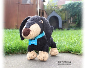 Crochet Pattern: Dachshund Dog, Amigurumi Dog, Amigurumi Dachshund, Dog Soft Toy Pattern, Dog Stuffed Toy Pattern (English)