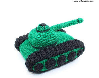 Crochet Pattern: Tank Soft Toy, Tank Stuffed Toy, DIY Tank Toy, Green Tank, Amigurumi Tank (English)