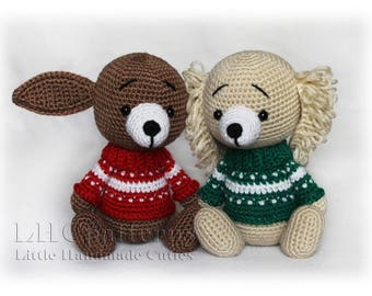 Crochet Pattern: Christmas Puppy,  Christmas Dog, Dog in Christmas Jumper (English)
