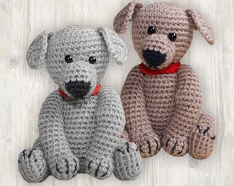 Häkelanleitung: Welpe, Stofftier Welpe, Amigurumi Hund, Amigurumi Welpe, Stofftier Hund (Englisch)