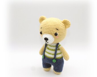 Crochet Pattern: Eddie Bear ,Amigurumi Bear,  Bear Stuffed Toy, Cute Bear Doll (English)