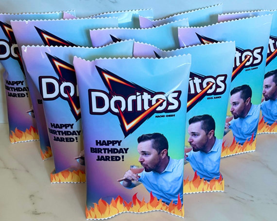 Chip Bag Favors Custom Bags Personalized Chip Bags Etsy