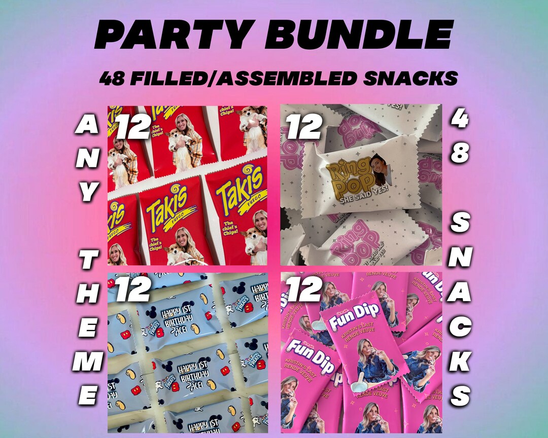 48 Snack Bundle Custom Party Favor Bundle the Perfect Party Bundle
