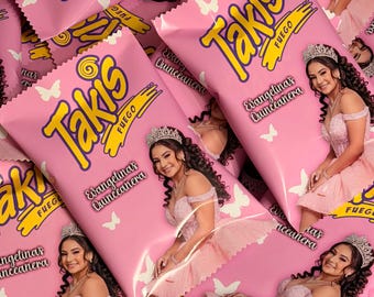 Personalisierte Quinceanar Party Favor Chip Taschen | Schmetterling Gastgeschenke | 15 Geburtstag Gastgeschenke | Quitte Merch Shop | Mi 15 Anos