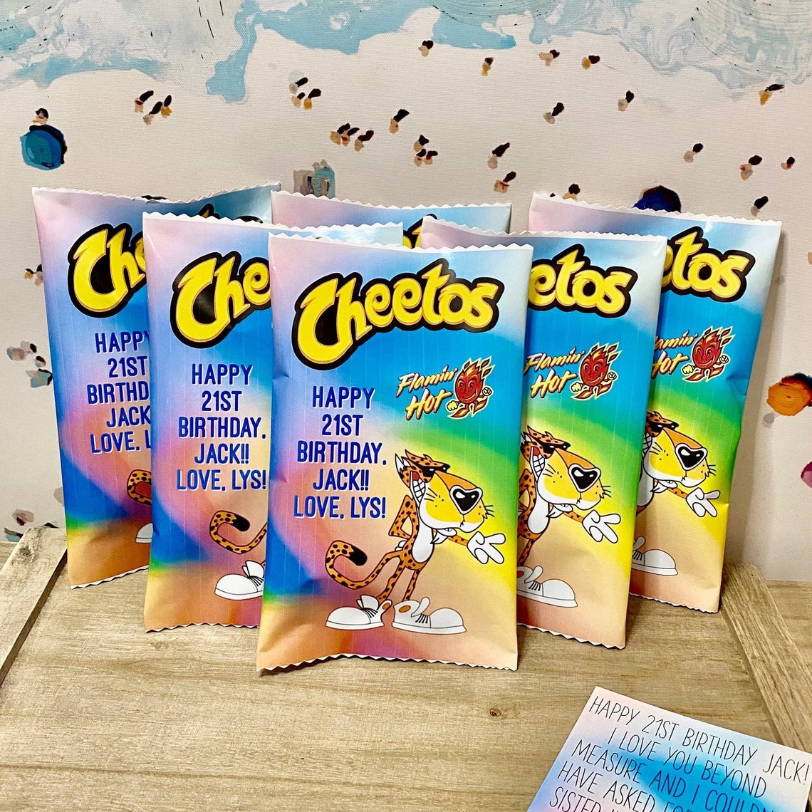 Chip Bag Favors Hot Cheeto Custom Bags Personalized Cheetos Etsy