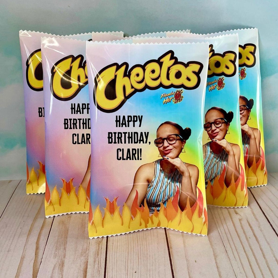 Chip Bag Favors Hot Cheeto Custom Bags Personalized Cheetos Etsy