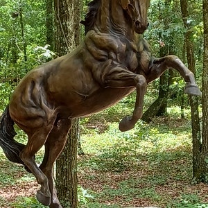 Bronze Horse Sculpture ORDER.  Sculpture edition, final casting 5/5 of &quot;Let&#39;s Dance&quot;. 31&quot; tall. Beverly Zimmer Forge Hill Sculpture