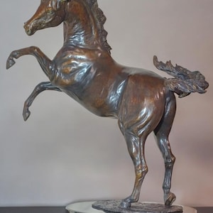 Bronze Horse Sculpture  The ORIGINAL casting , one of a kind in this size.  &quot;Unabashed&quot; Rearing Mare.