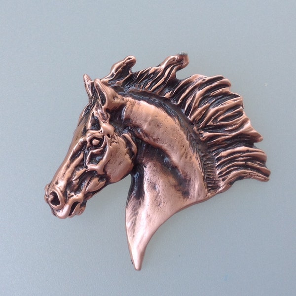 Horse Pendant Pewter with Copper plate finish Forge Hill Sculpture Zimmer Equine Jewelry Equestrian