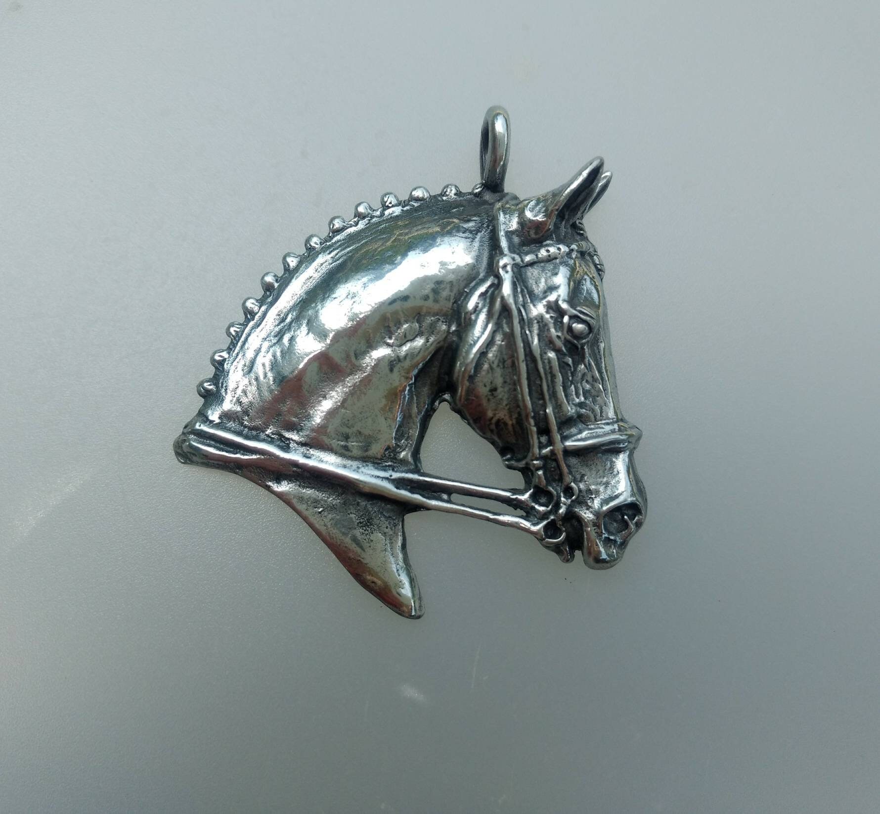 Dressage Hunter Pewter Polished Finish Pendant Equine Jewelry - Etsy