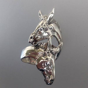 Donkey or Mule wrap ring  STERLING SILVER One size sizes 5 to 9 Zimmer design