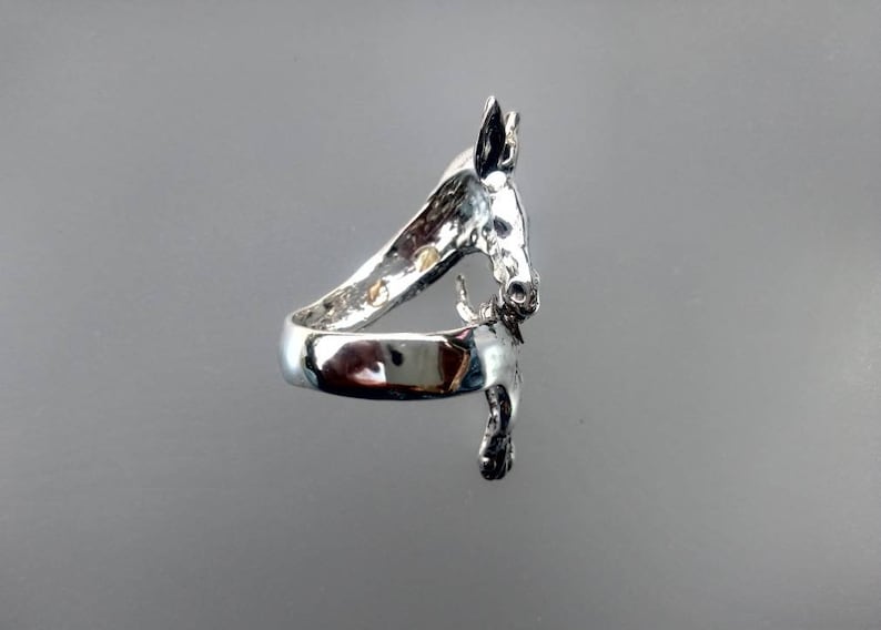 Donkey or Mule wrap ring STERLING SILVER One size sizes 5 to 9 Zimmer design