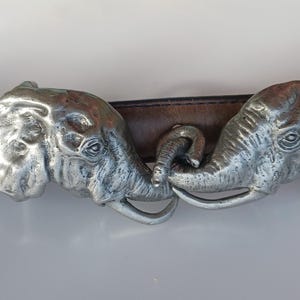 Afrikanische Elefanten Gürtelschnalle Skulptur Schmuck in Zinn!  Zimmer tier schmuck