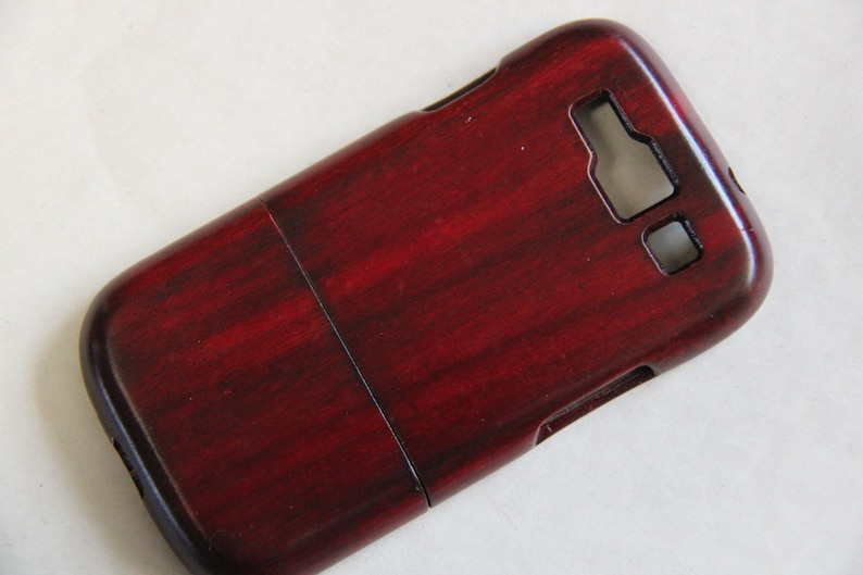 Samsung Galaxy S3 wood phone case hand-finished in red mahogany SALE image 5