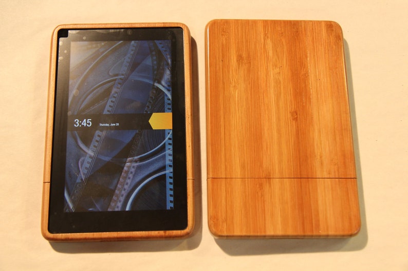 Kindle Fire Natural Wood Bamboo Case Etsy