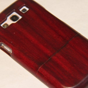 Samsung Galaxy S3 wood phone case hand-finished in red mahogany SALE image 4