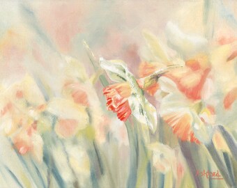 Trompettes d'or : une célébration du printemps, jonquilles, fleurs de printemps, impression de nature,