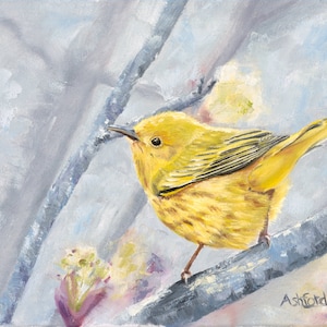 Warbler, fine art print, Bird Painting, Bird Art, Nature Prints, Woodland, Bird Lover