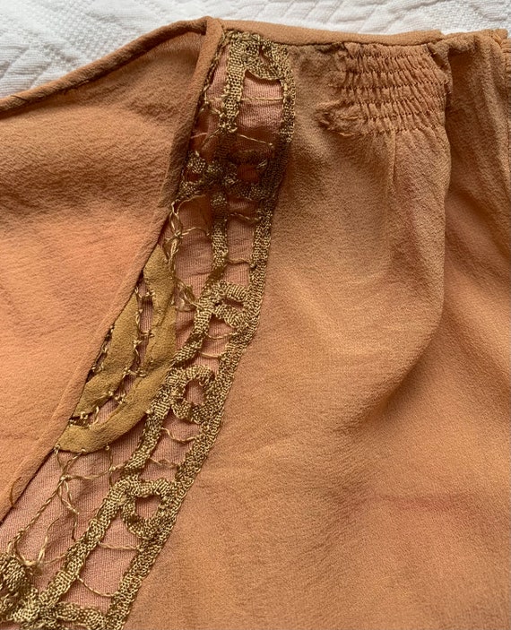 Antique Handmade Lace 1920's Flapper Dress Sheer … - image 10