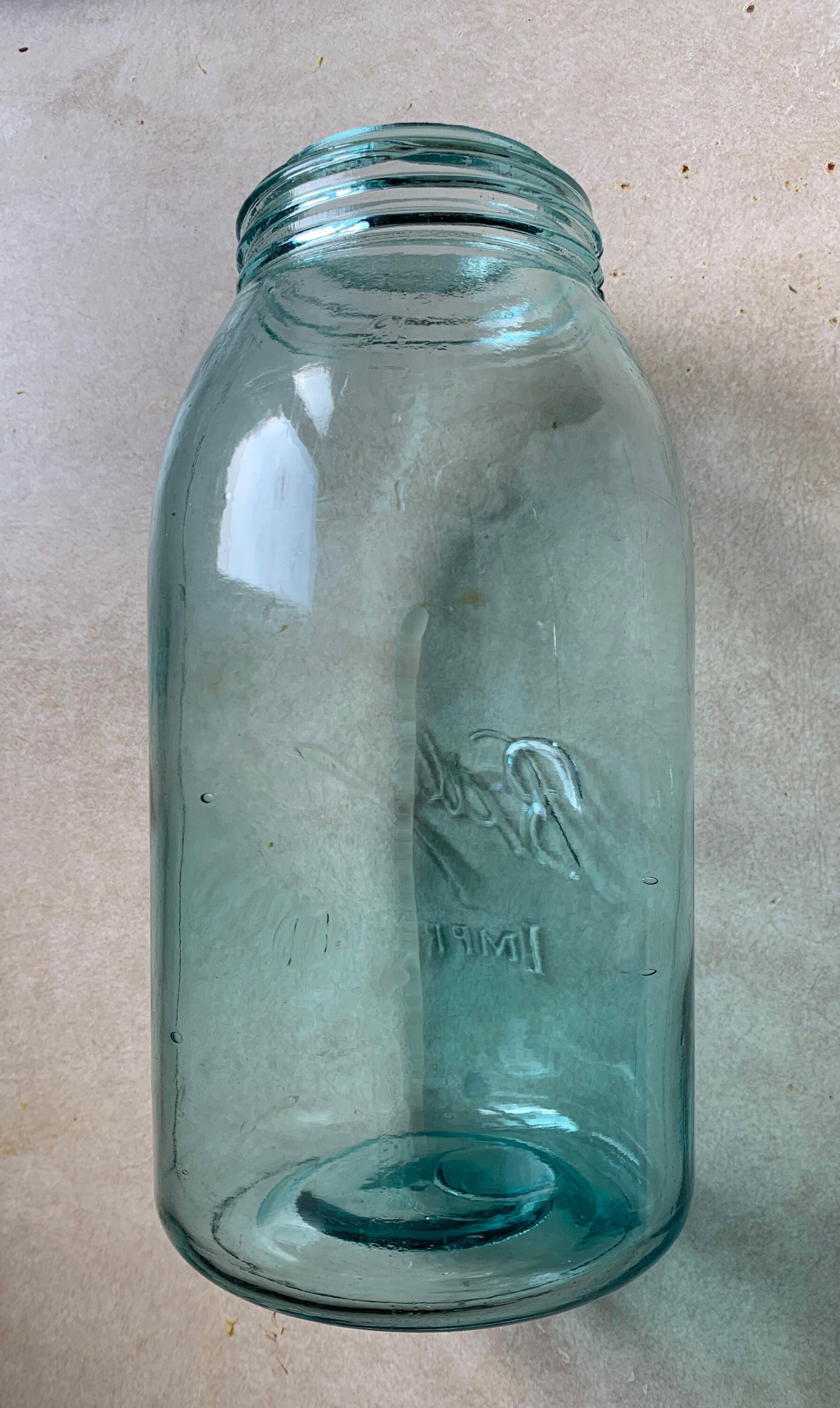 Rare Antique 1/2 Gallon BALL Jar/Slope Shoulder/ Aqua/Triple Etsy