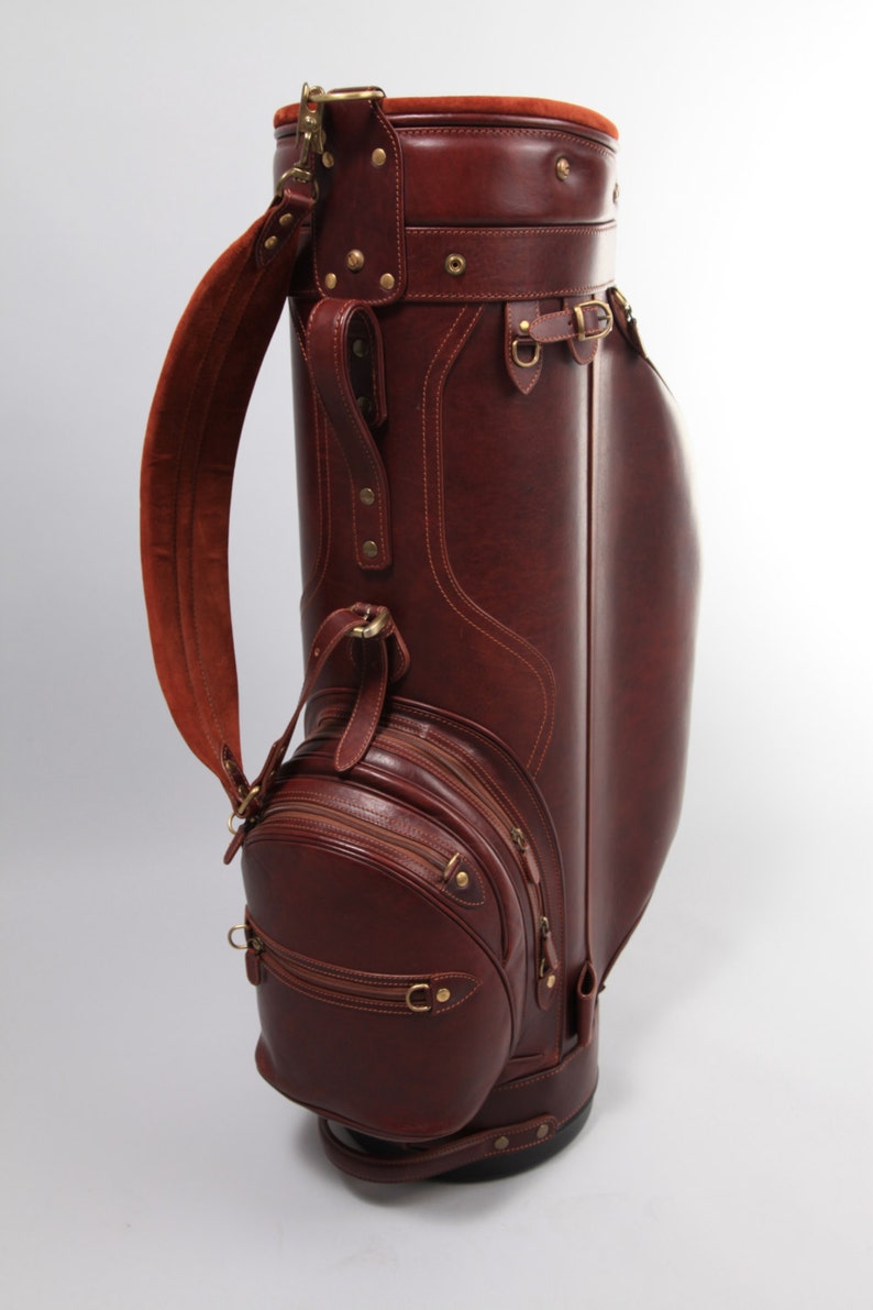 High Quality Leather Golf Bag Etsy