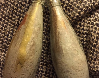 2 Glass Bottle Vases