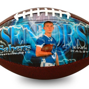 Custom Mini 9&#39;&#39; Football- High School Senior Gift, Coach Gift, Pee Wee Football Gift, Personalized Football, Custom Made Senior Gift