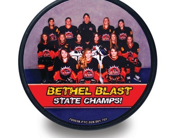 Custom Hockey Puck - Perfect For High School Senior Gifts, Athletic Achievement Awards, Coaches Gifts, Wedding Parties, Bar and Bat Mitzvahs