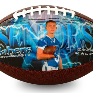 Custom Made Football Football Player Gift, Football Coach Gift, Personalized Football, High School Senior Night Gift, Custom Football Gift image 1