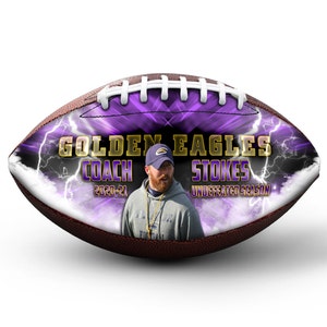 Custom Football Coach Gift - Full Size Custom Football