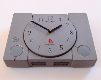 Playstation 1 classic console clock - gamer room decor - playstation retro video game gift - gamer birthday gift - ps classic gamer gift