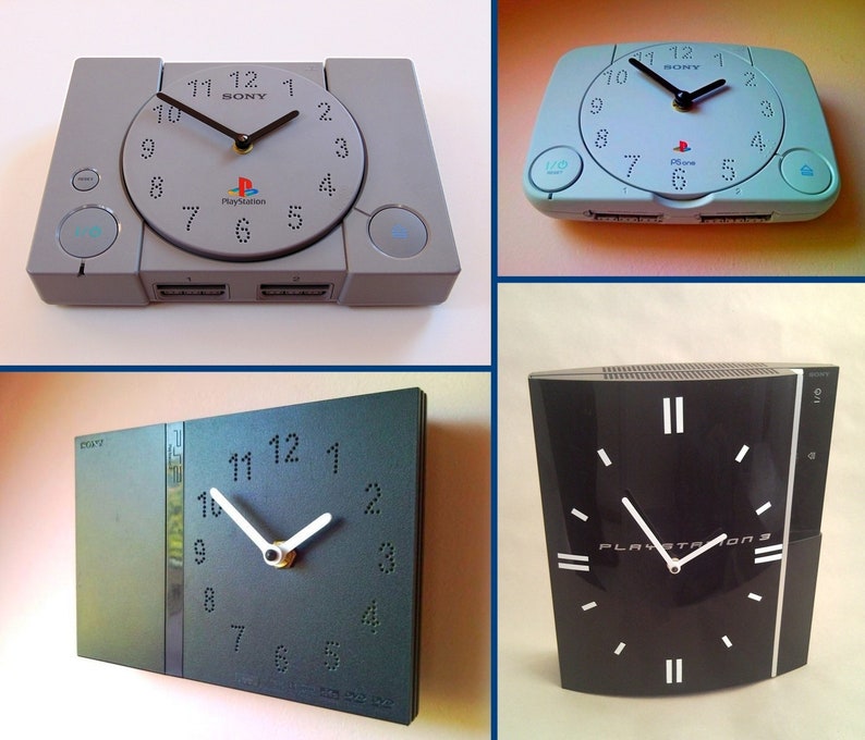 Reloj de consola clásica de Playstation 1 Decoración de la habitación del jugador Regalo de videojuego retro de Playstation Regalo de cumpleaños para jugadores Regalo de jugador clásico de PS imagen 8