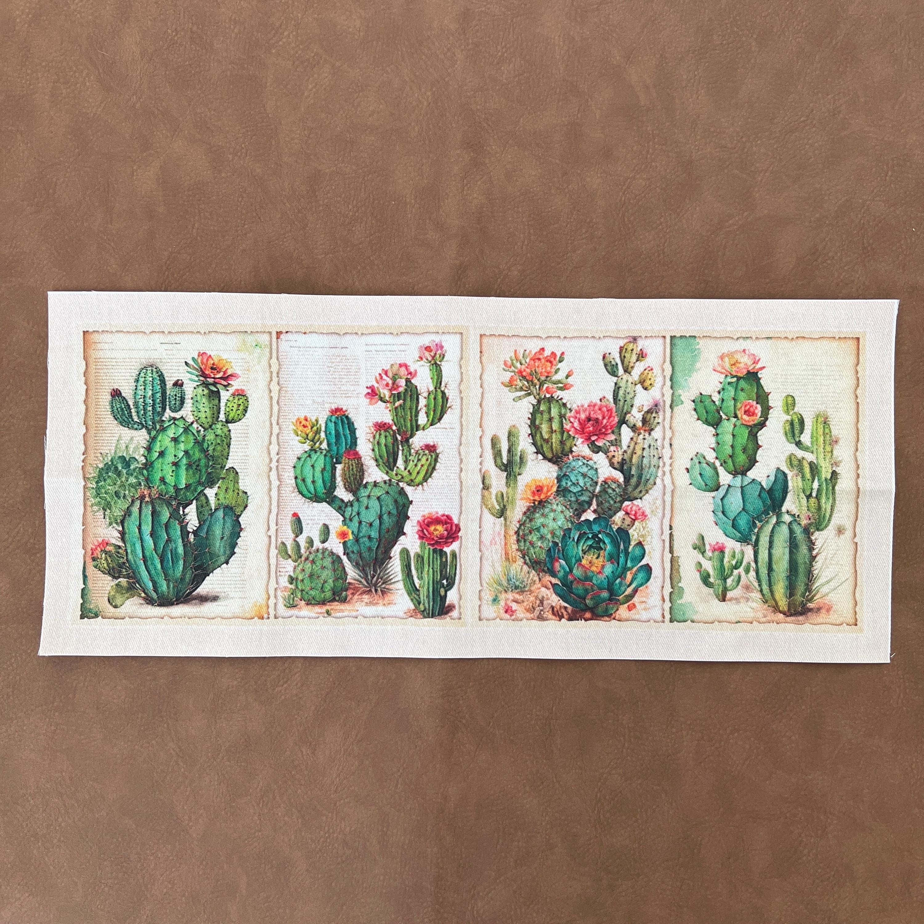Botanical Cactus Fabric Panel-cream | Redesigned | Option2 - Etsy