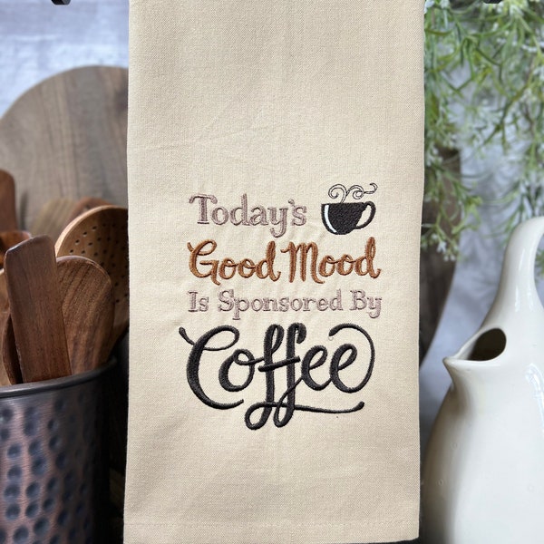 Today's Good Mood Coffee Kitchen Towel