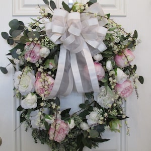 Wedding Wreath, Wedding Floral Wreath, Wedding Wreath For Church Door, Wedding Wreath For Front Door, Wedding Decor, Bridal Decor