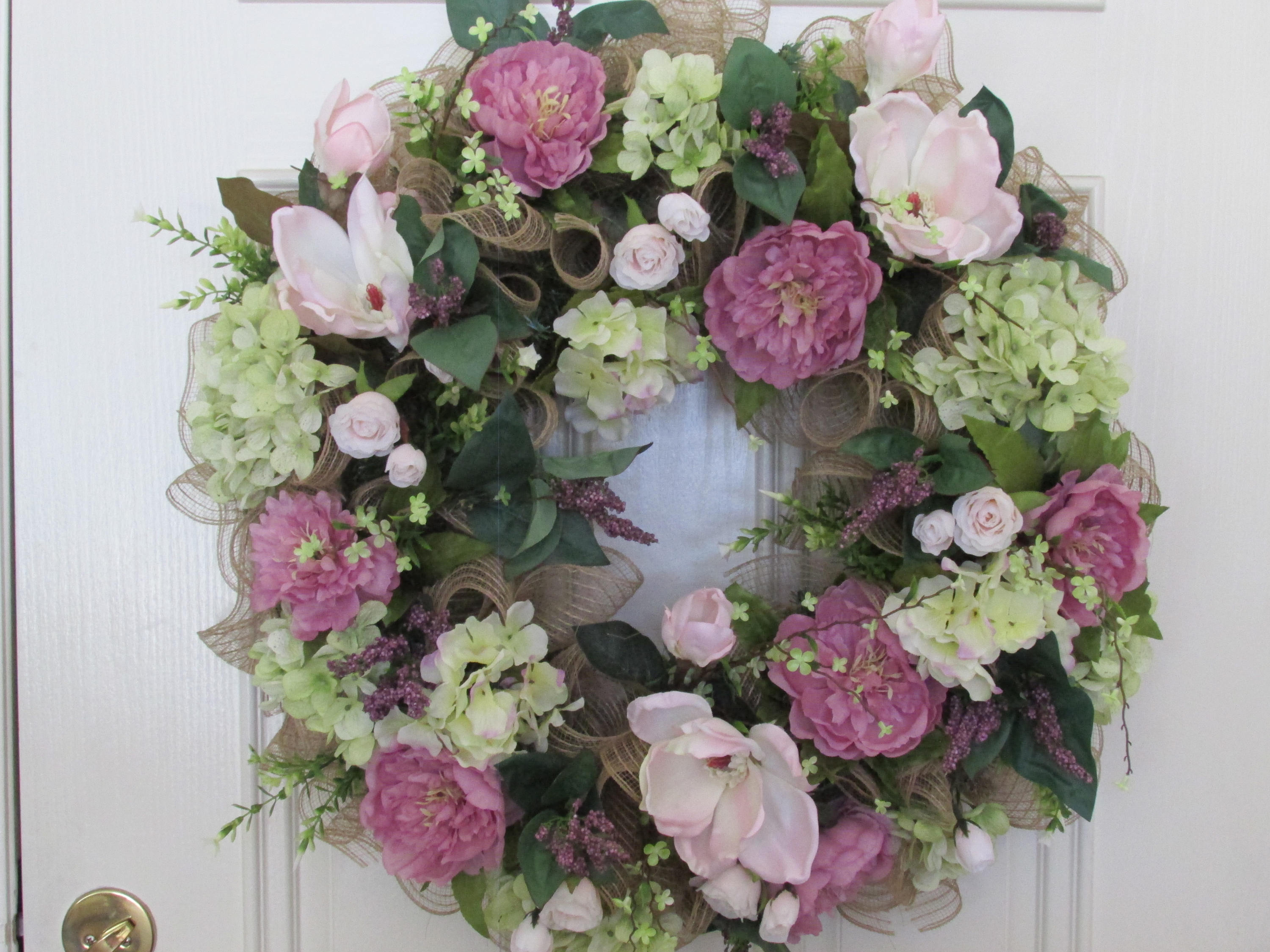 Country Style Wreath Home Decor Wreath Florals And Natural Etsy