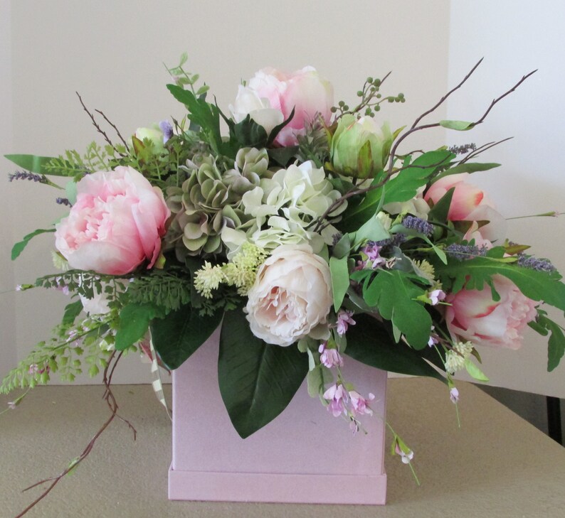 Silk Flower Arrangement Spring Floral Arrangement Etsy