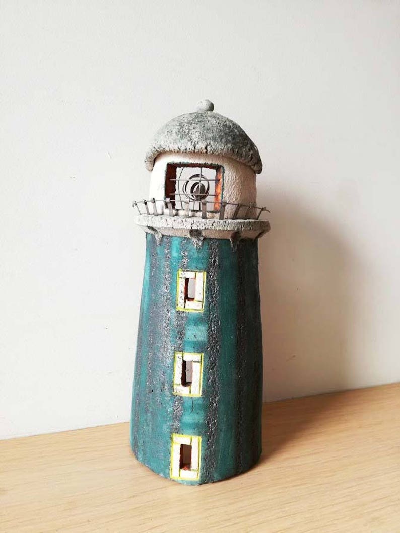 Ceramic lighthouse sculpture stoneware lighthouse wall Etsy