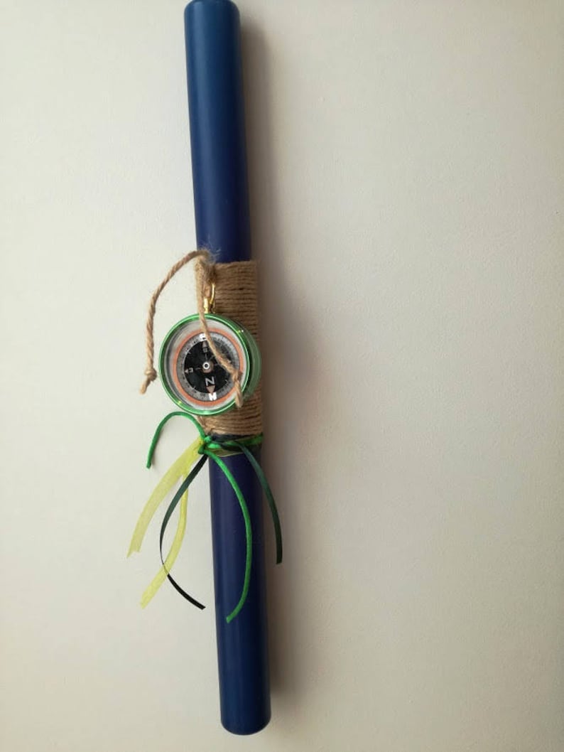 Compass Easter Candle Boys' Greek Easter Candle With a Etsy