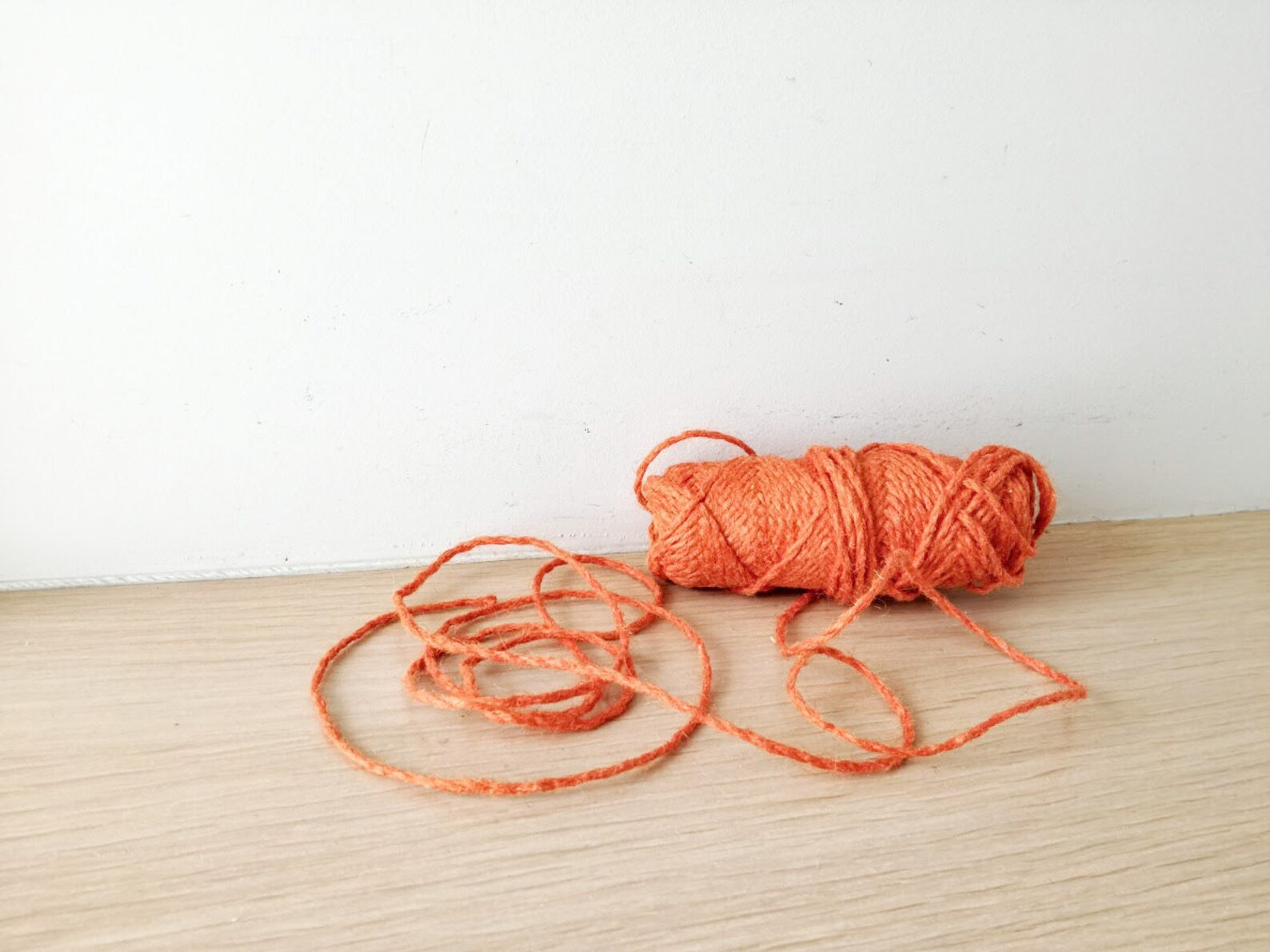 Orange Jute Cord Thick Orange Cord Jute Craft Twine in Burnt Etsy